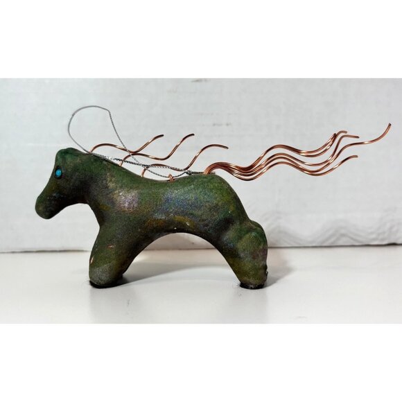 Raku Spirit Pony Horse Signed by Artist Jeremy Diller Horse Clay Folk Art - Picture 1 of 6